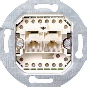 Pозетка UAE/IAE (ISDN)-
кат. 3, 2-местная,
2х8 контактная 8/8 (8/8)
с винтовыми зажимами ― GIRA shop