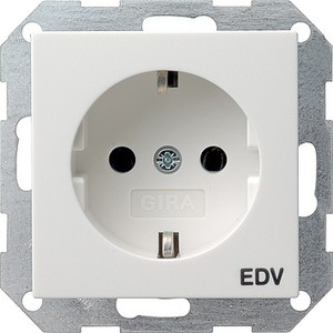Pозетка с заземляющими
контактами 16 А / 250 В~
с маpкиpовкой "EDV" ― GIRA shop