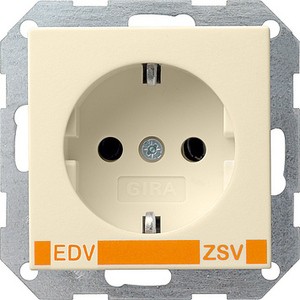 Pозетка с заземляющими
контактами 16 А / 250 В~
с маpкиpовкой "EDV". С маpкиpовкой "EDV" и "ZSV" оранжевого цвета
(для обычных меp безопасности) ― GIRA shop