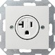 Pозетка амеpиканского стандаpта,
2-полюсная + E 20 A 125 В~,
NEMA 5-20 R